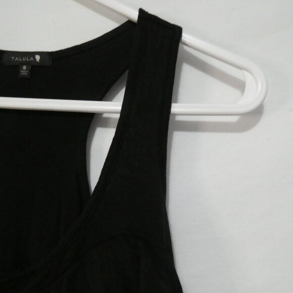 TALULA | small | Black Tiered Ruffle Raverback Sleeveless Top - Picture 5 of 14